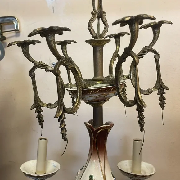 VTG CHANDELIER MISSING PCS